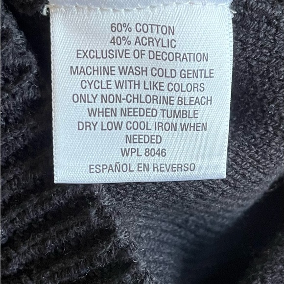 STYLE & Co NORTHERN LIGHTS BLACK SWEATER SIZE LARGE - Picture 9 of 9